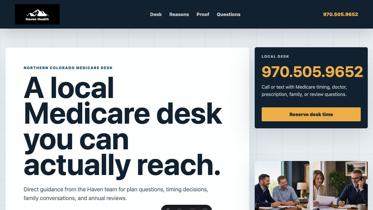 The Local Medicare Desk homepage preview